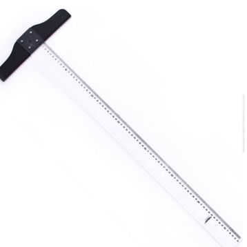 Hataş 75 cm Siyah Başlık Ekonomik Mika T Cetveli