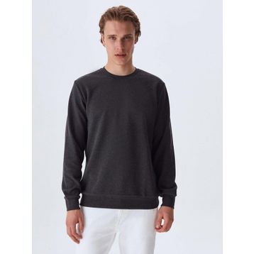 Hatemoğlu Antrasit Bisiklet Yaka Sweatshirt