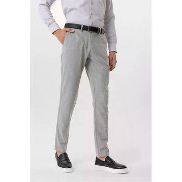 Hatemoğlu Gri Desenli Slim Fit Kumaş Pantolon