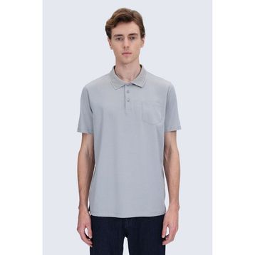Hatemoğlu Gri Regular Fit %100 Pamuk Basic Merserize Polo Yaka Tişört