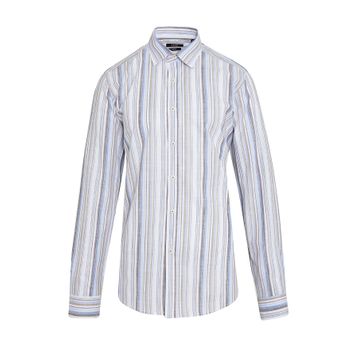 Hatemoğlu Kahverengi Çizgili Slim Fit Gömlek