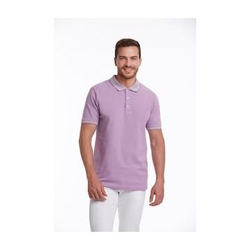 Hatemoğlu Lila %100 Pamuk Regular Fit Polo Yaka Tişört