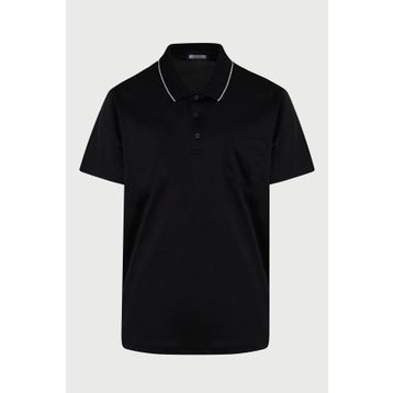 Hatemoğlu Siyah Regular Fit %100 Pamuk Merserize Polo Yaka Tişört