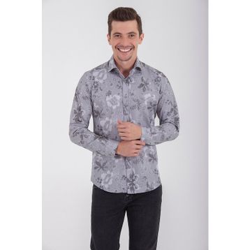 Hatemoğlu Somon Slim Fit Desenli Gömlek