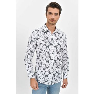 Hatemoğlu Somon Slim Fit Desenli Gömlek