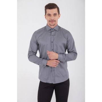 Hatemoğlu Somon Slim Fit Desenli Gömlek