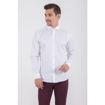 Hatemoğlu Somon Slim Fit Desenli Gömlek