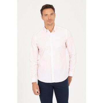 Hatemoğlu Somon Slim Fit Desenli Gömlek