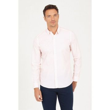 Hatemoğlu Somon Slim Fit Desenli Gömlek