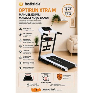 Hattrick Optirun Xtra Masajlı Katlanabilir Koşu Bandı