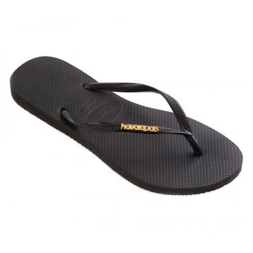Havaianas Slim Logo Metallic 4119875-1924 Siyah Kadın Terlik