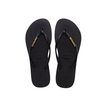 Havaianas Slim Logo Metallic 4119875-1924 Siyah Kadın Terlik