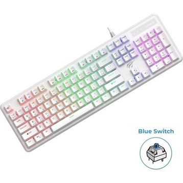Havit Gamenote KB870L Beyaz RGB Blue Switch Mekanik Oyuncu Klavyesi