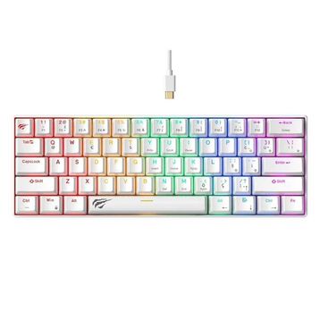 Havit Gamenote KB903L Beyaz RGB %60 TKL Red Switch Kablolu Mekanik Oyuncu Klavyesi