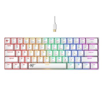 Havit Gamenote KB903L Beyaz RGB %60 TKL Red Switch Kablolu Mekanik Oyuncu Klavyesi