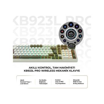Havit Gamenote KB923L Pro RGB Kablolu/Kablosuz Mekanik Oyuncu Klavyesi