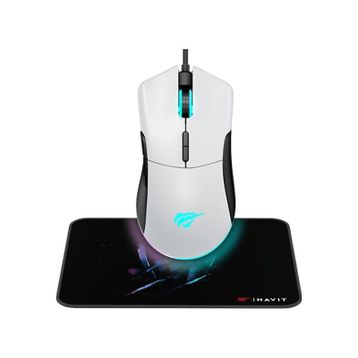 Havit Gamenote MS1037CM Beyaz RGB Optik Kablolu Gaming Mouse + Mouse Pad