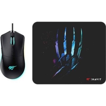 Havit Gamenote MS1037CM Siyah RGB Optik Kablolu Gaming Mouse + Mouse Pad