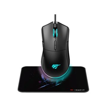 Havit Gamenote MS1037CM Siyah RGB Optik Kablolu Gaming Mouse + Mouse Pad