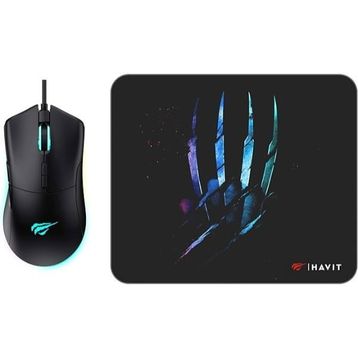 Havit Gamenote MS1037CM Siyah RGB Optik Kablolu Gaming Mouse + Mouse Pad