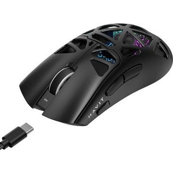 Havit Gamenote MS1042WB Siyah Şarjlı Optik Kablolu/Kablosuz Gaming Mouse
