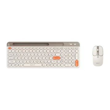 Havit KB835WB Bej Kablosuz Klavye Mouse Seti