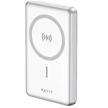 Havit PB5203 Beyaz 10000 mAh 20 W Ultra İnce Kablosuz MagSafe Powerbank Outlet - Teşhir