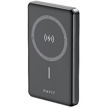 Havit PB5203 Siyah 10000 mAh 20 W Ultra İnce Kablosuz MagSafe Powerbank Outlet - Teşhir