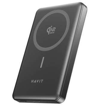 Havit PB5203 Siyah 10000 mAh 20 W Ultra İnce Kablosuz MagSafe Powerbank