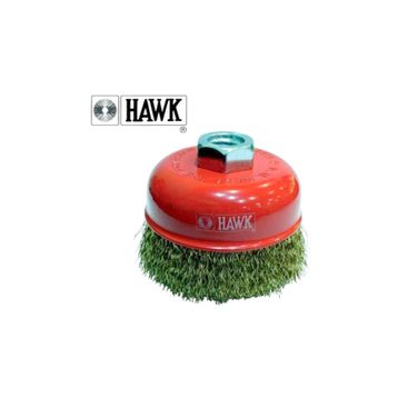 Hawk 10115 80 mm Dalgalı Sarı Telli Çanak Fırça