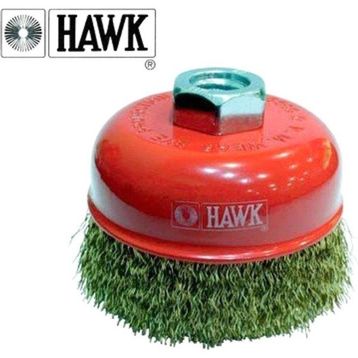 Hawk 10115 80 mm Dalgalı Sarı Telli Çanak Fırça