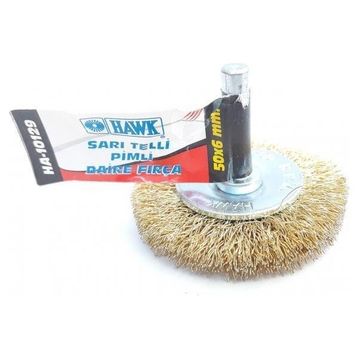 Hawk 10129 50x6 mm Sarı Telli Pimli Daire Fırça