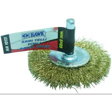 Hawk 10129 50x6 mm Sarı Telli Pimli Daire Fırça
