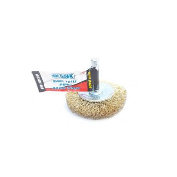Hawk 10129 50x6 mm Sarı Telli Pimli Daire Fırça