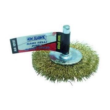 Hawk 10135 100 x 10 mm Sarı Telli Pimli Daire Fırça