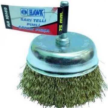 Hawk HA10145 50 mm Pimli Sarı Telli Çanak Fırça