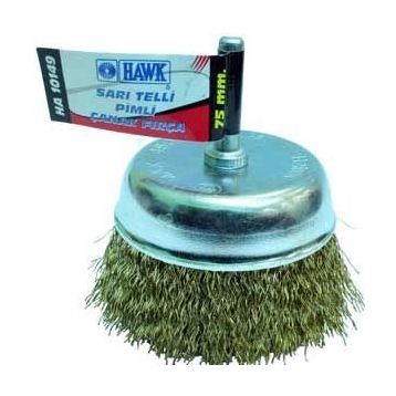 Hawk HA10145 50 mm Pimli Sarı Telli Çanak Fırça