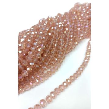 Hayalperest Boncuk 8 mm Pudra Somon Kristal Boncuk