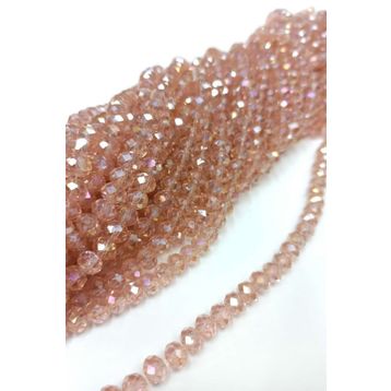 Hayalperest Boncuk 8 mm Pudra Somon Kristal Boncuk