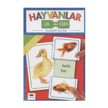 Hayvanlar Çek ve Öğren Hareketli Kartlar - Kollektif