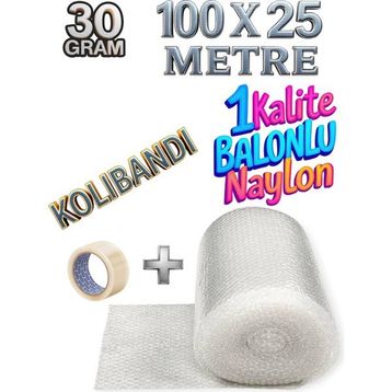 Hbnc 100 cm x 25 m 30 gr Balonlu Naylon Eşya Sarma Koruma Naylonu Patpat Ambalaj
