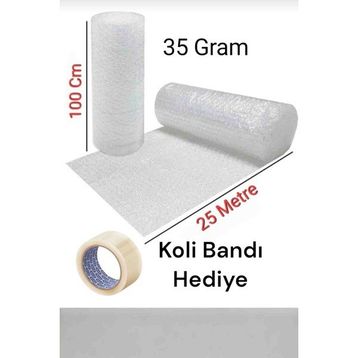 Hbnc 100 cm x 25 m 35 gr Balonlu Naylon Eşya Sarma Koruma Naylonu Patpat Ambalaj