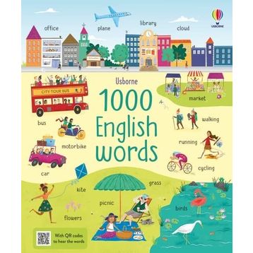 He First 1000 Words English Sticker Book-Usborne Publishing