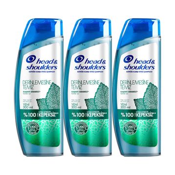 Head & Shoulders 3x330 ml Derinlemesine Temizlik Kaşıntı Giderici Nane Şampuan