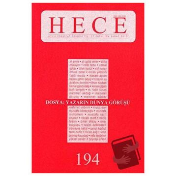 Hece Aylık Edebiyat Dergisi-Sayı: 194