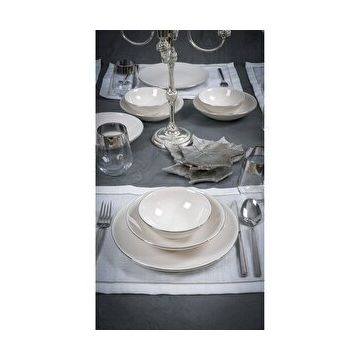 Heda Porselen Hayal Platin Yaldız 6 Kişilik 18 Parça Yemek Takımı