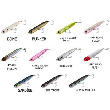 Heddon Lures Chug N Spook Su Üstü Pink Silver İnsert Suni Yem