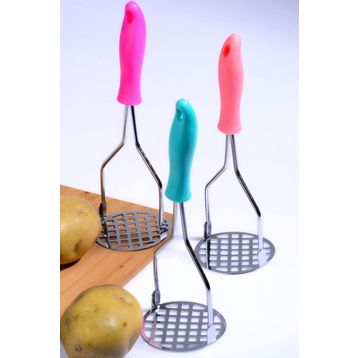 Hediye Deposu Renkli Saplı Metal Patates Ezici