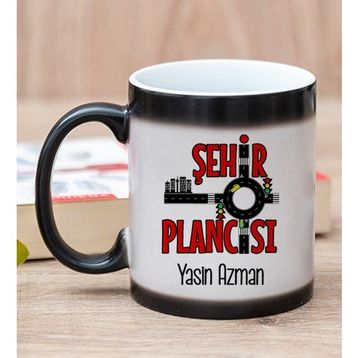 Hediye Dükkanı Kişiye Özel Şehir Plancısı Sihirli Kupa Bardak