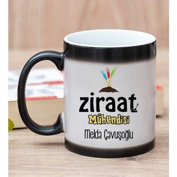 Hediye Dükkanı Kişiye Özel Ziraat Mühendisi Sihirli Kupa Bardak